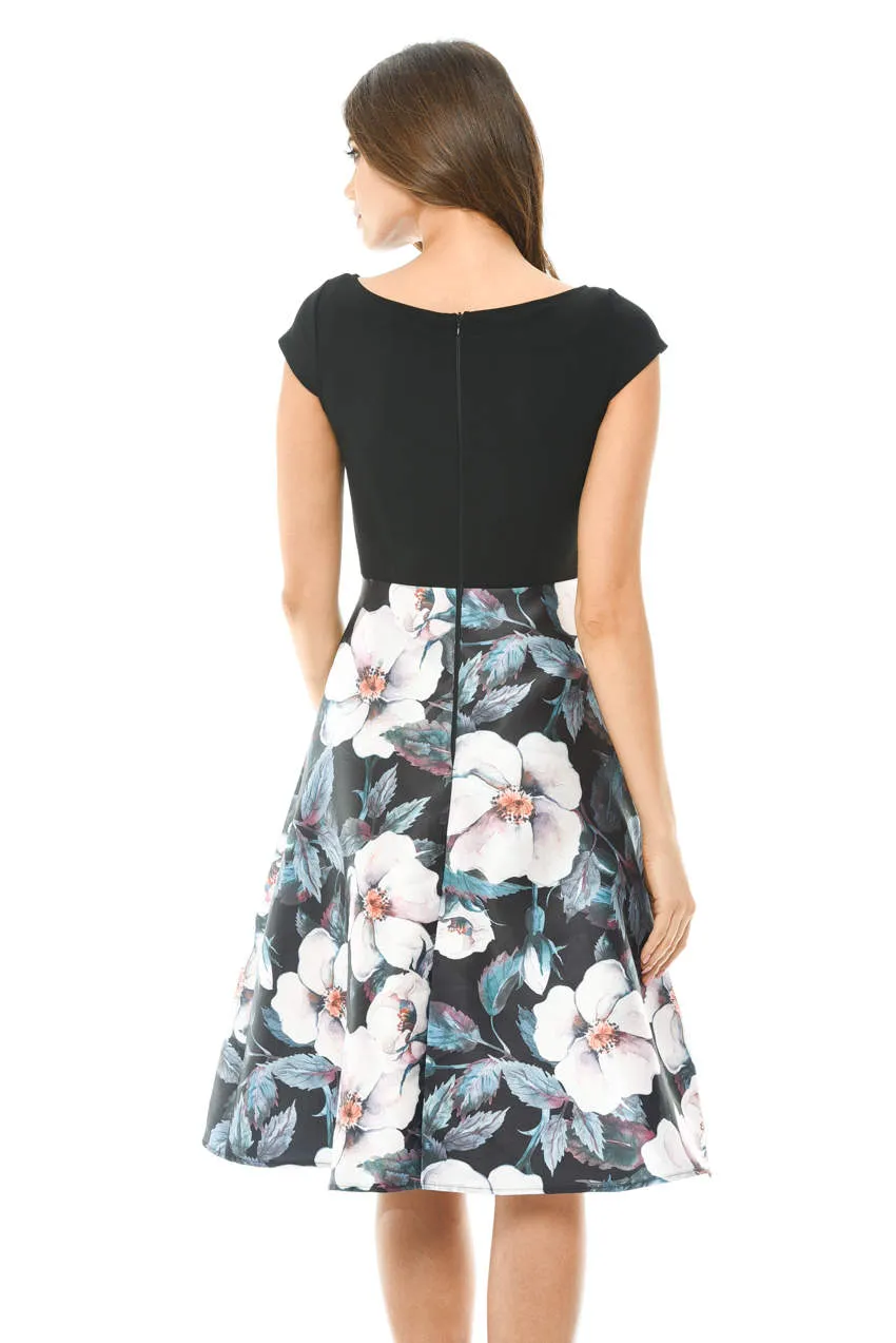 2 in 1 Skater Skirt Midi Dress