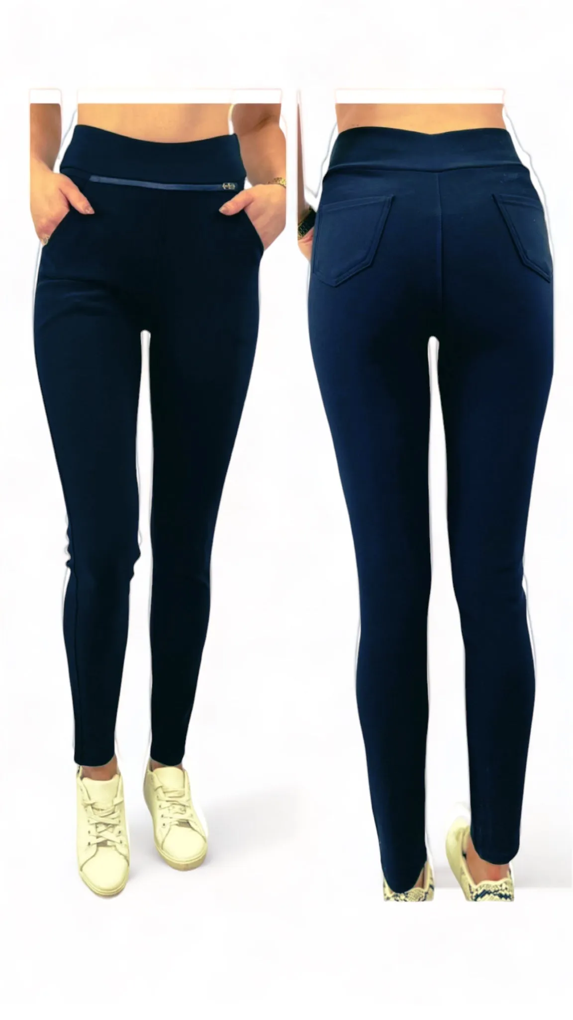 A1619 Navy Super Comfy Jeggings