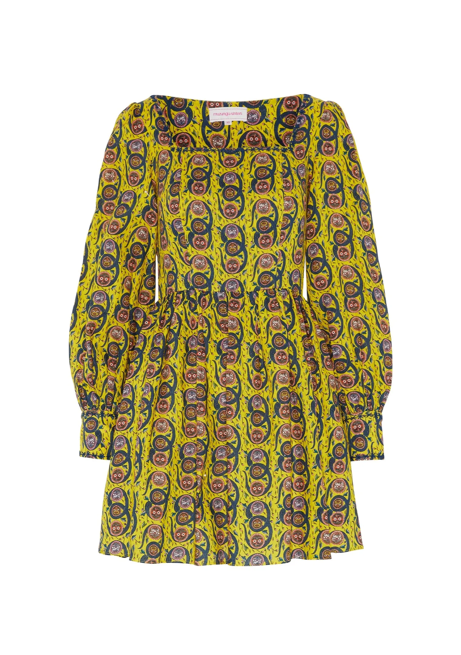 Anna Dress Serpent Yellow