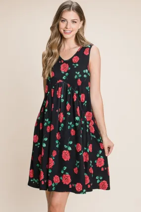 BOMBOM Summer Beach Wedding Guest Floral Tank Dress: Chic Women's Party Attire