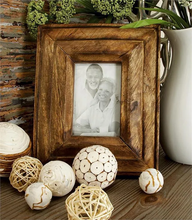 BROWN MANGO WOOD PHOTO FRAME,