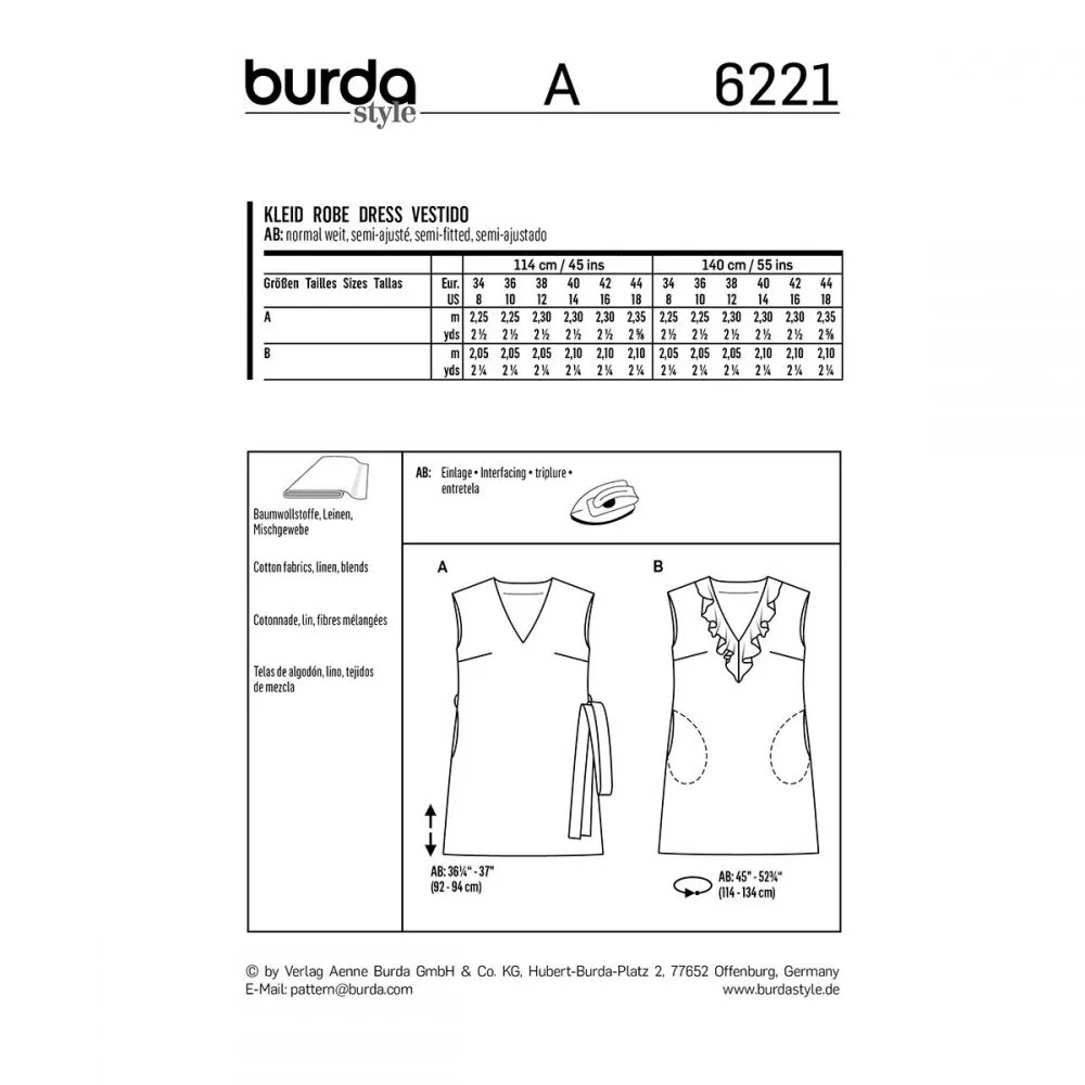 Burda Dresses 6221