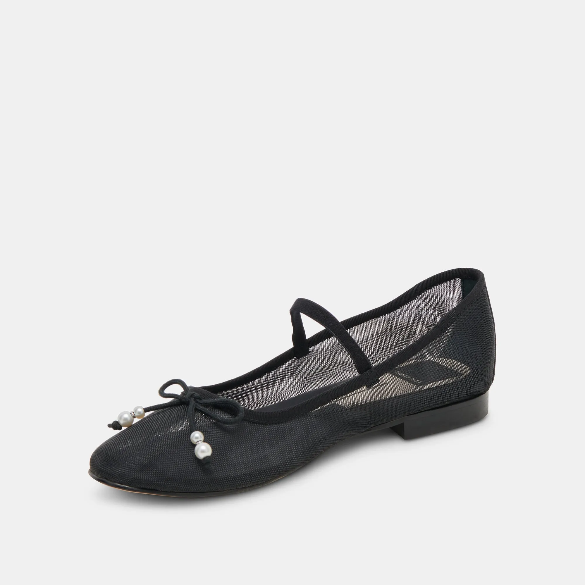 CADEL BALLET FLATS BLACK PEARLS