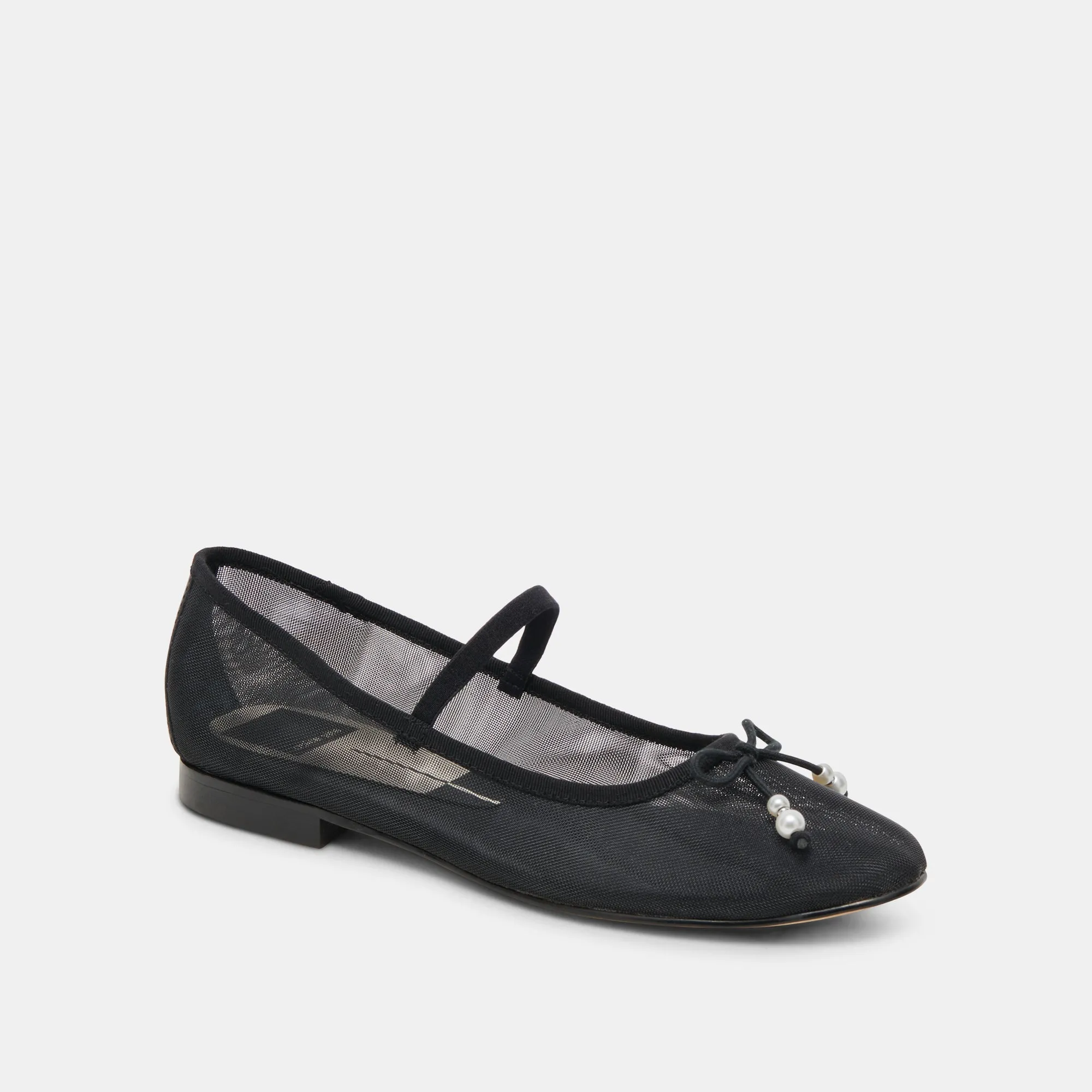 CADEL BALLET FLATS BLACK PEARLS