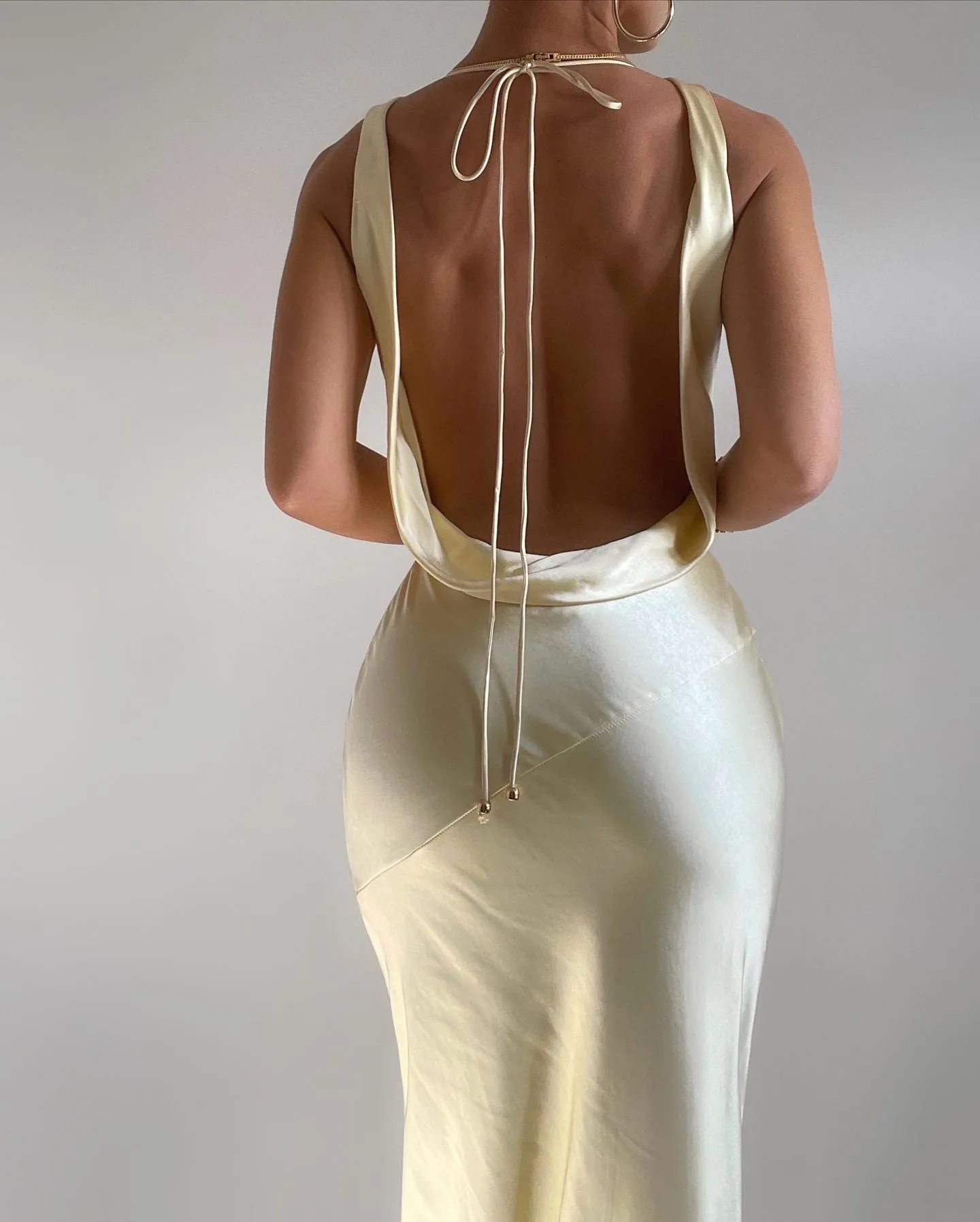 Cassandra Open Back Maxi Dress - Butter