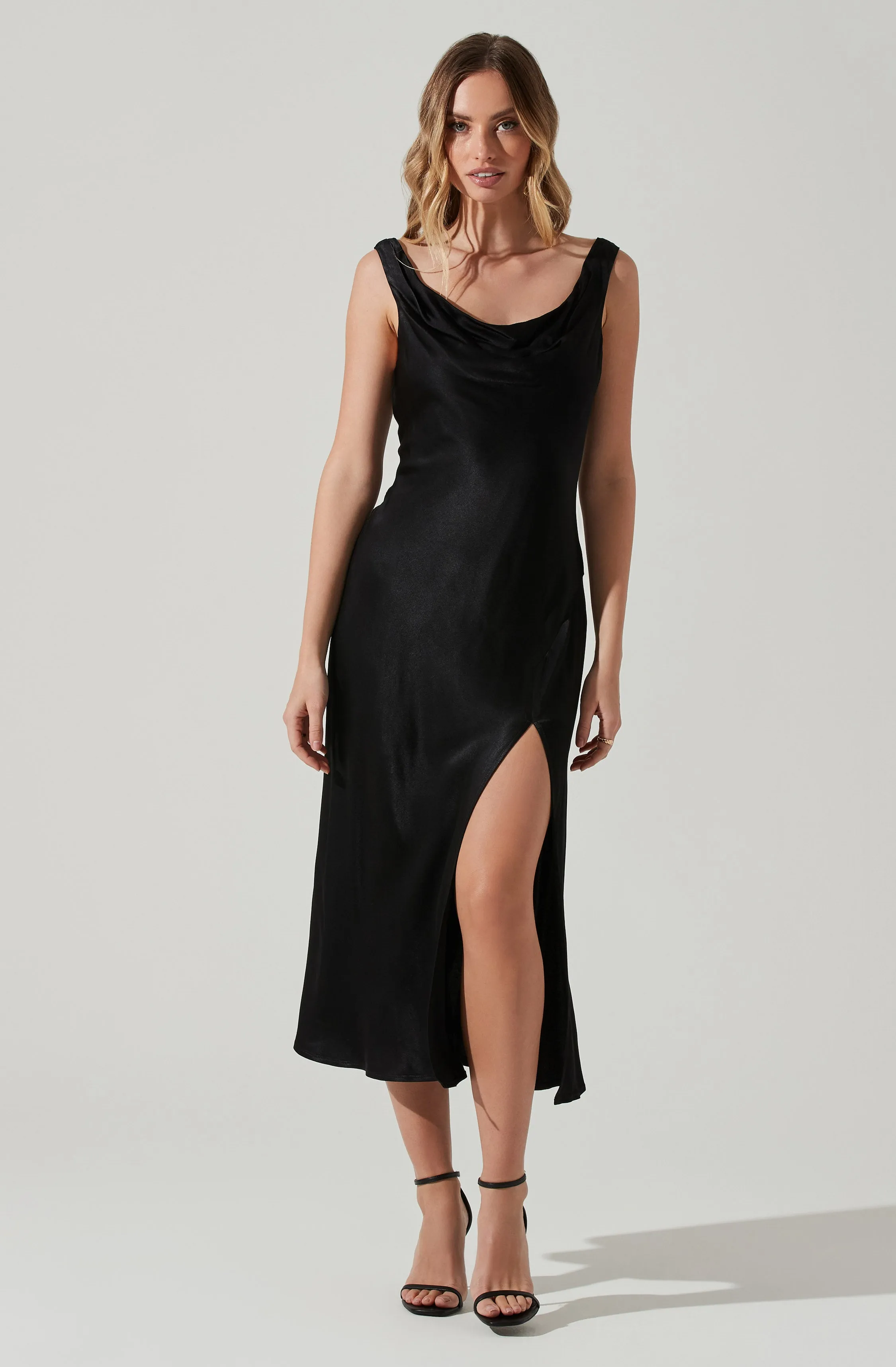 Cristella Satin Midi Dress