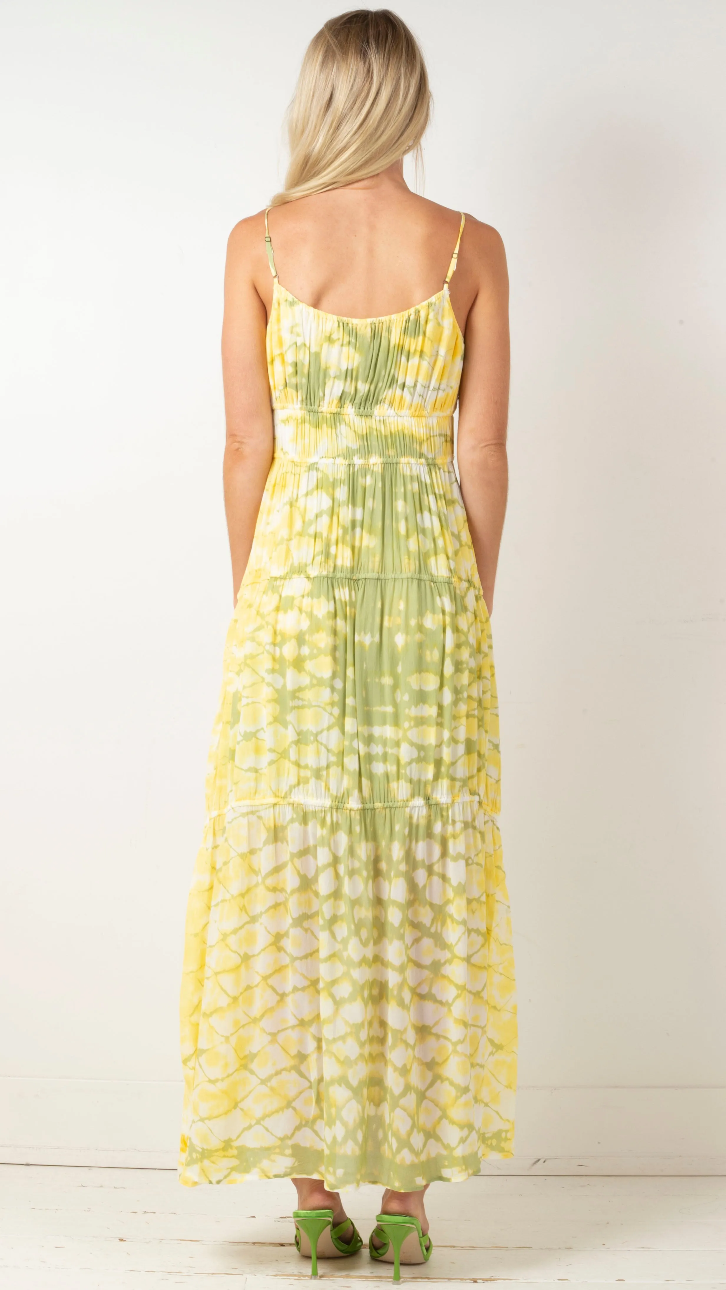 Delphine Sunray Boa Washed Chiffon Dress - Elegant Summer Style