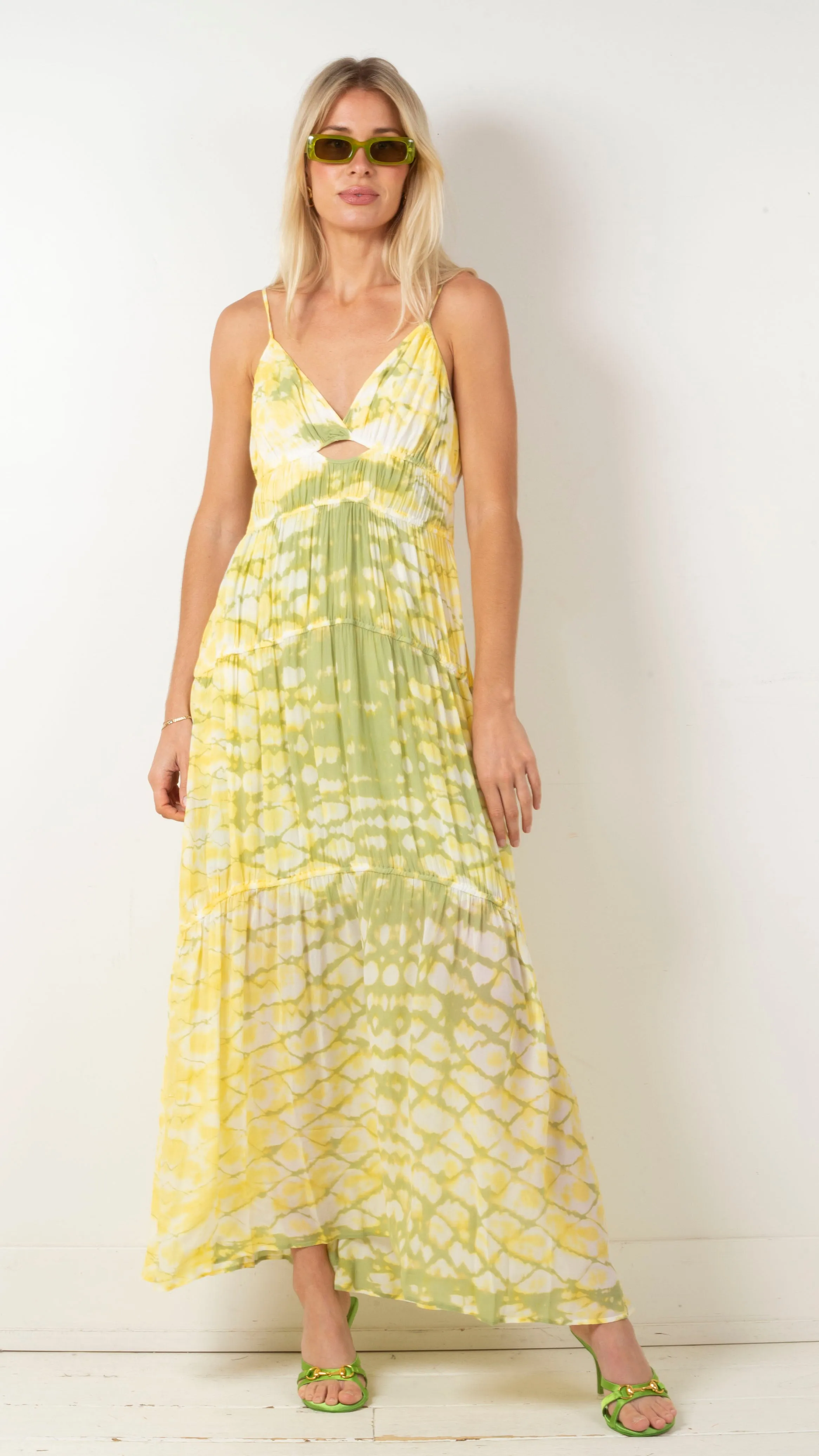 Delphine Sunray Boa Washed Chiffon Dress - Elegant Summer Style