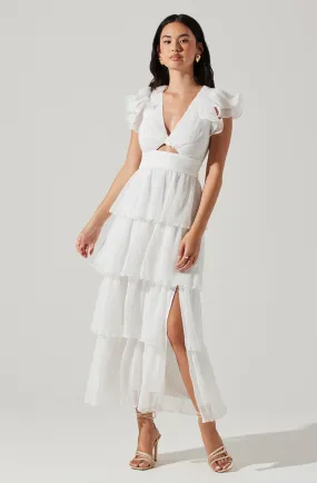 Emporia Tiered Tulle Midi Dress