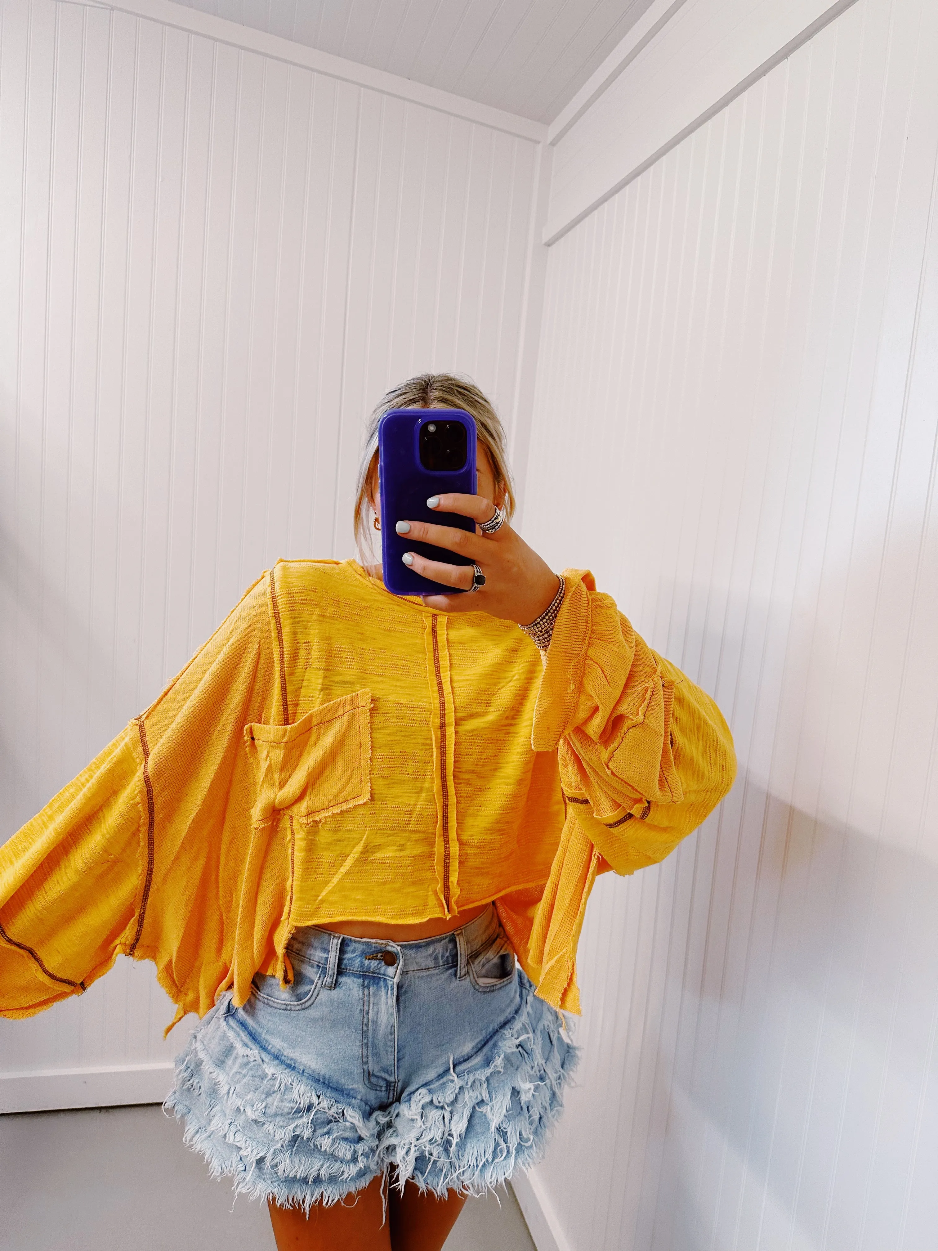 Endless Possibilities Oversized Top - Mango