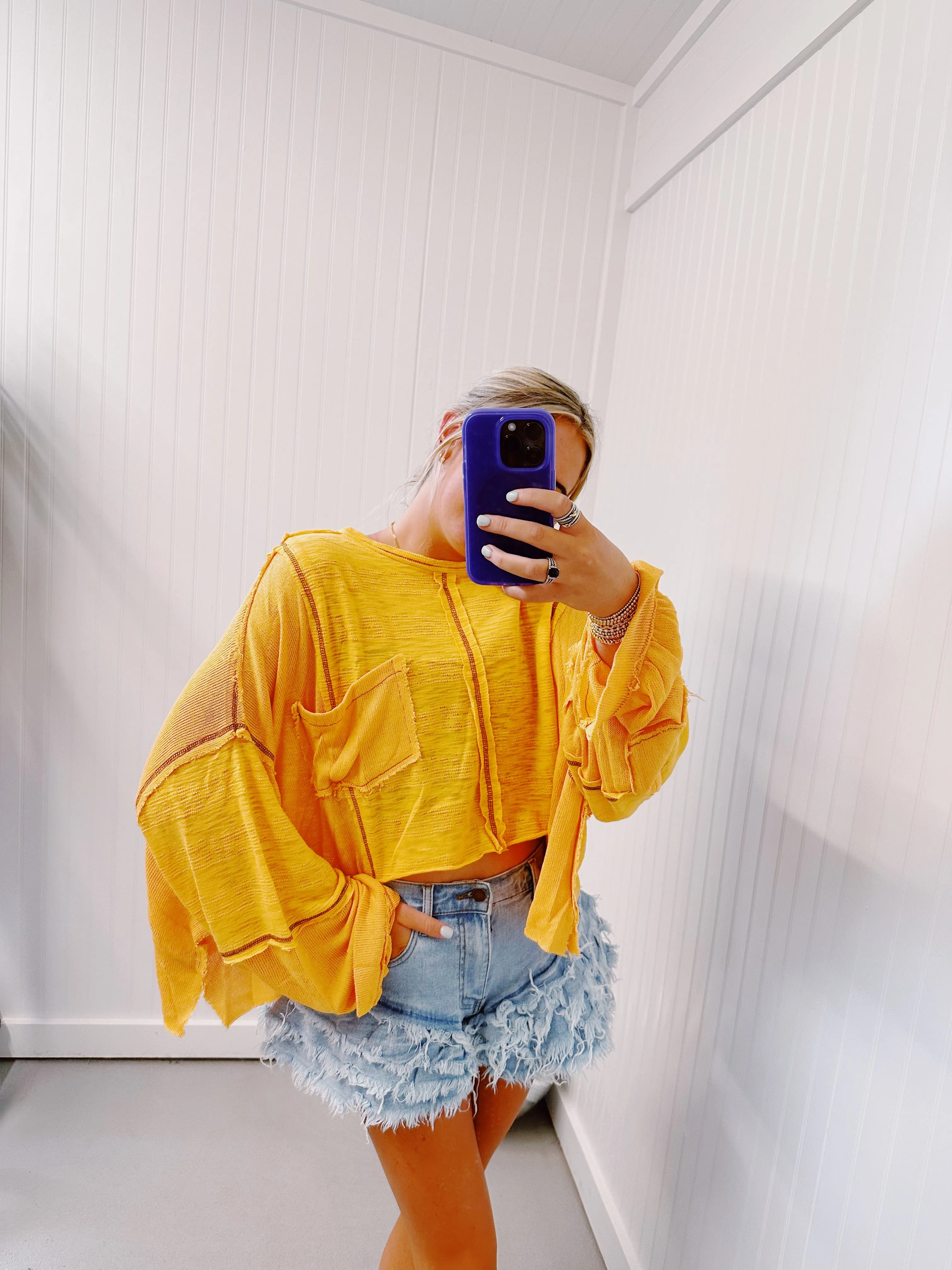 Endless Possibilities Oversized Top - Mango