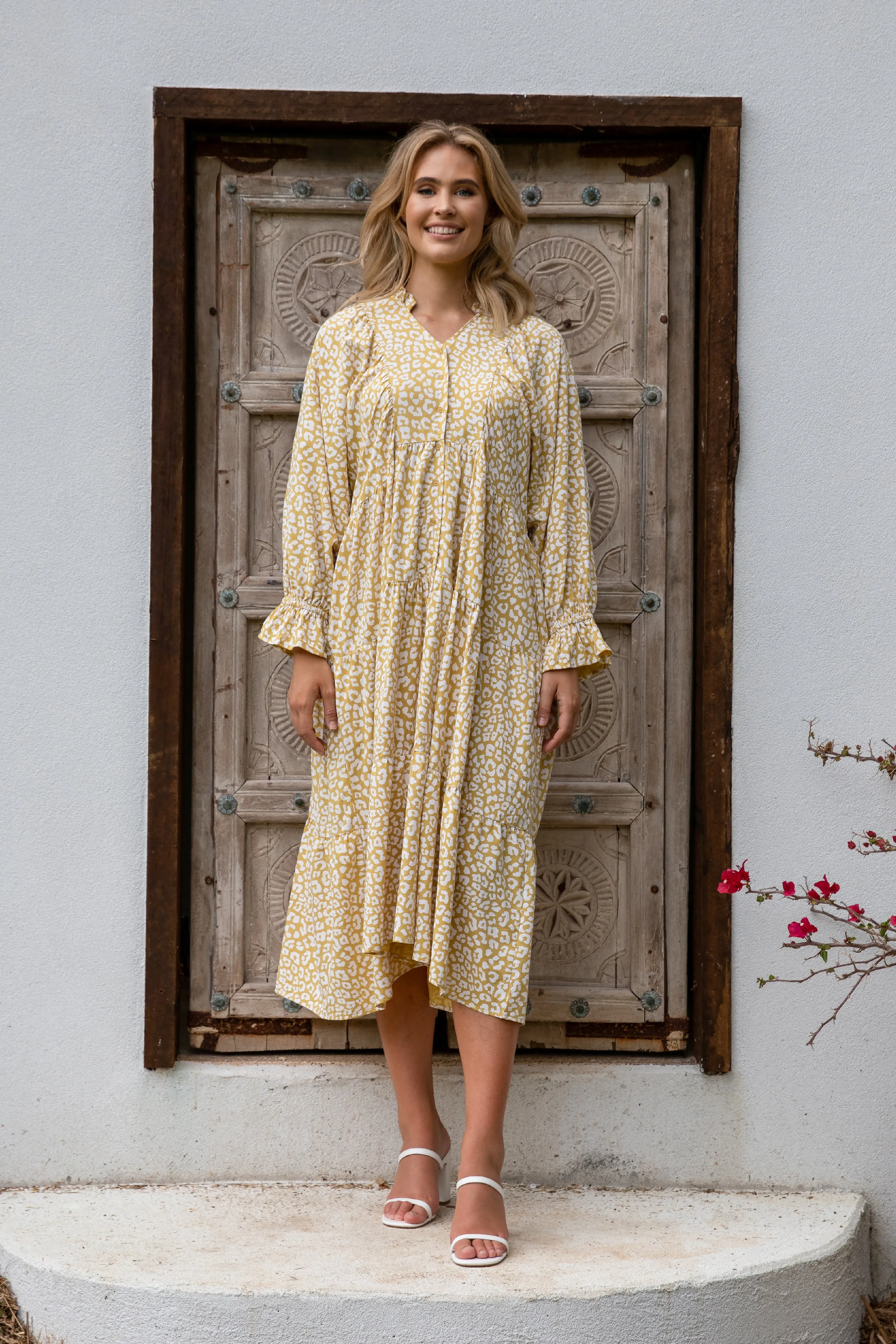 FINAL SALE Harvest Maxi Dress in Dawn Leopard