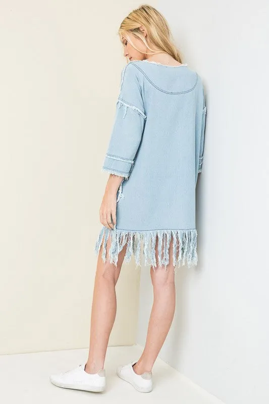 Frayed Dreams Denim Dress