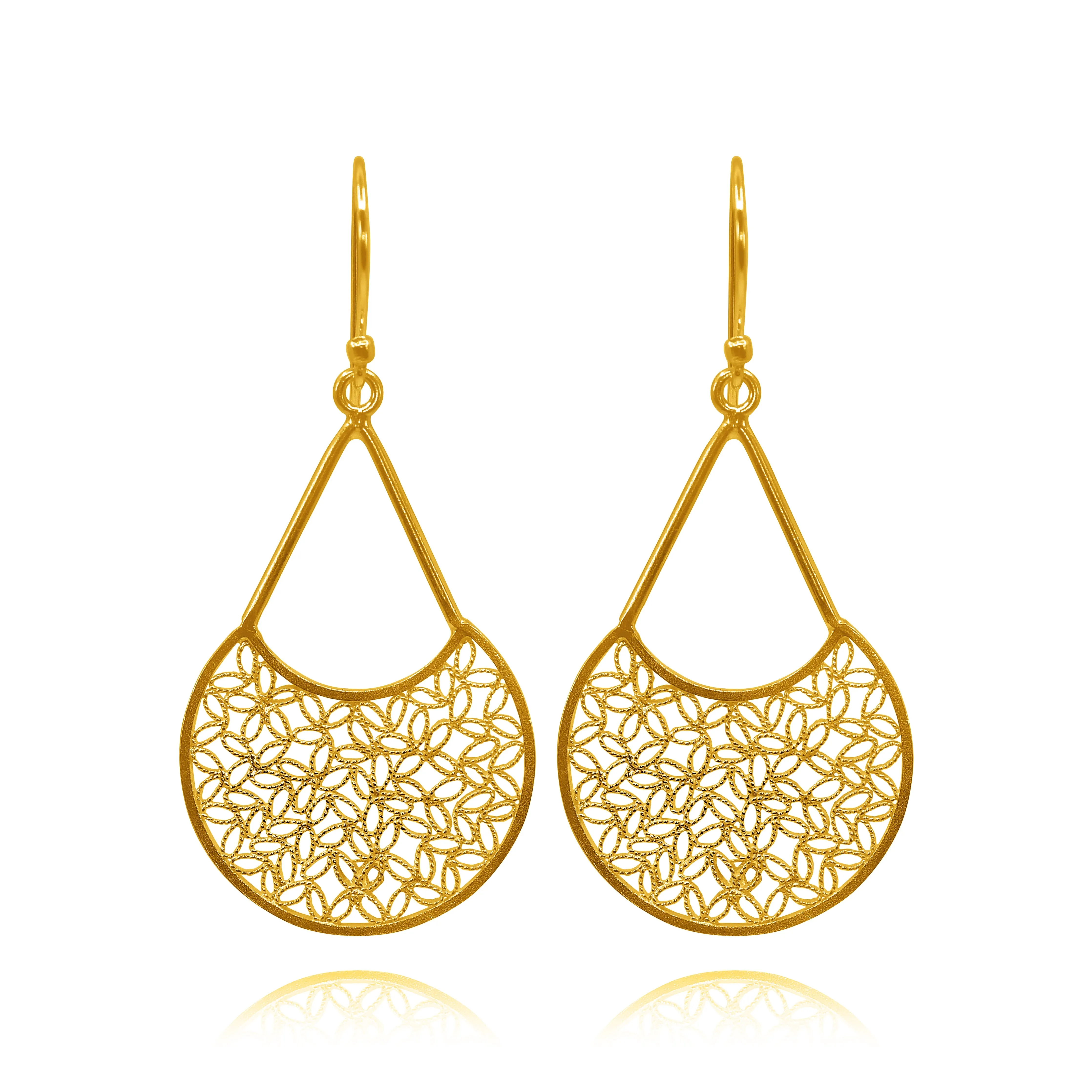 FUSION GOLD MEDIUM EARRINGS FILIGREE