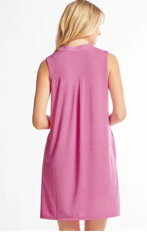 Greatest of Times Tank Dress - Magenta