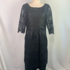 Hossblacklace midi with shimmer dress