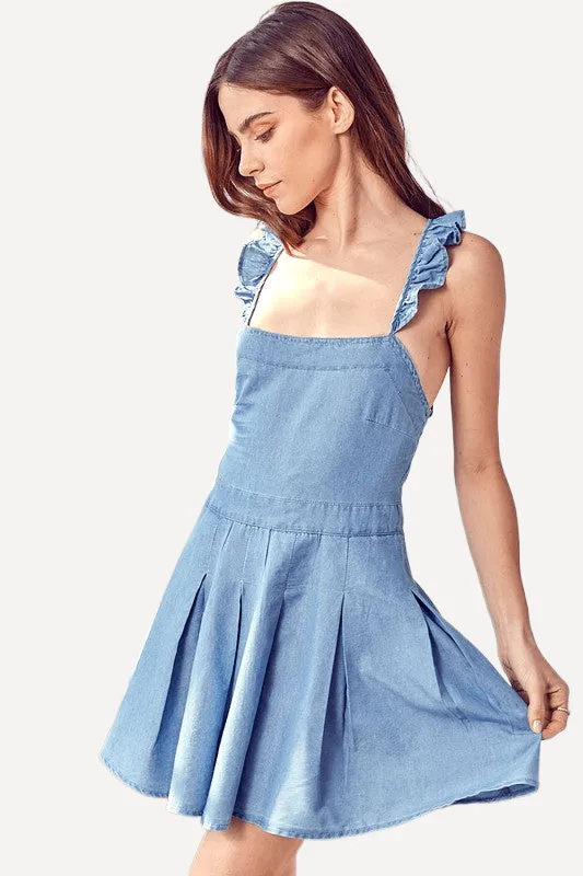 Juniors Denim Mini Dress