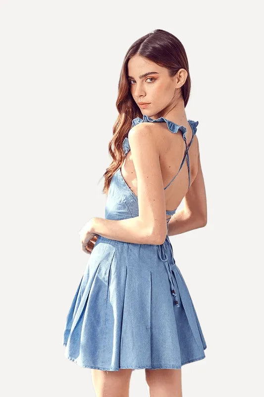 Juniors Denim Mini Dress