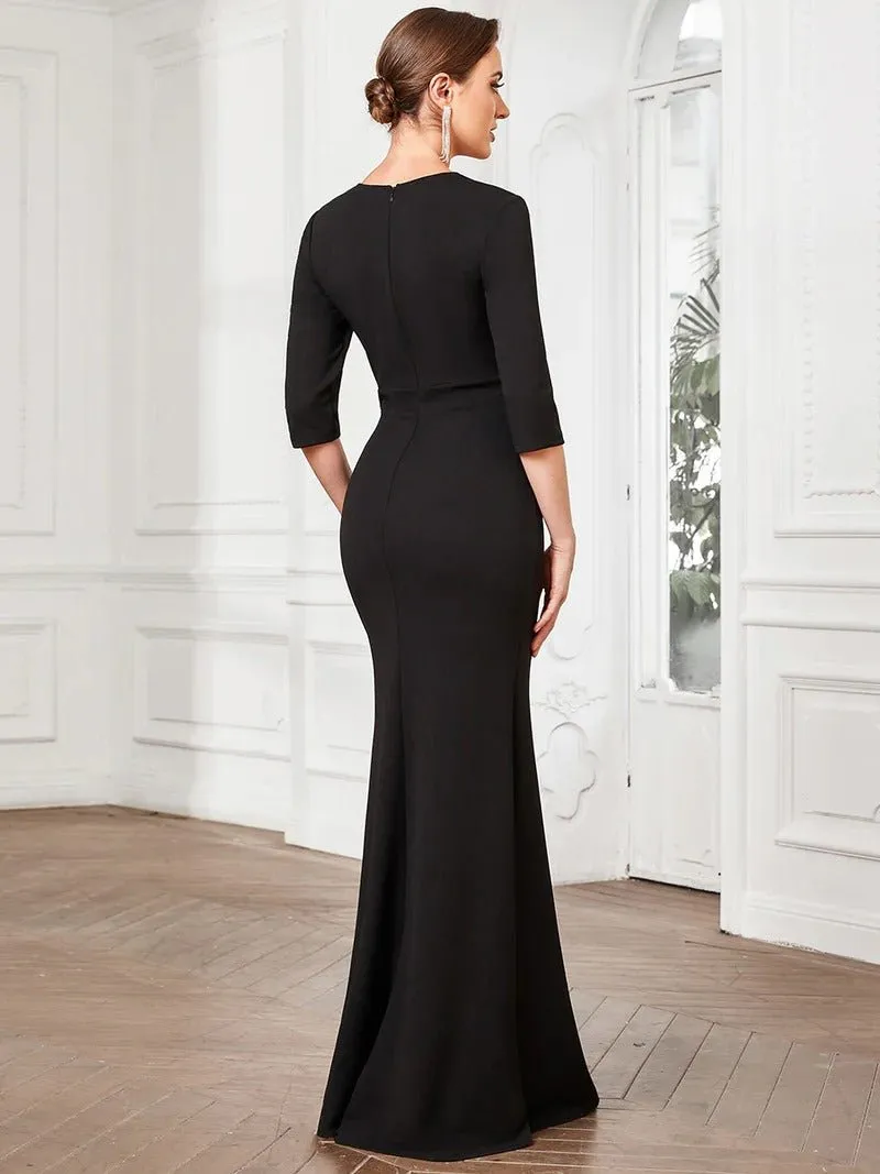 Long Sleeves Fishtail Sweetheart Neck Evening Dresses