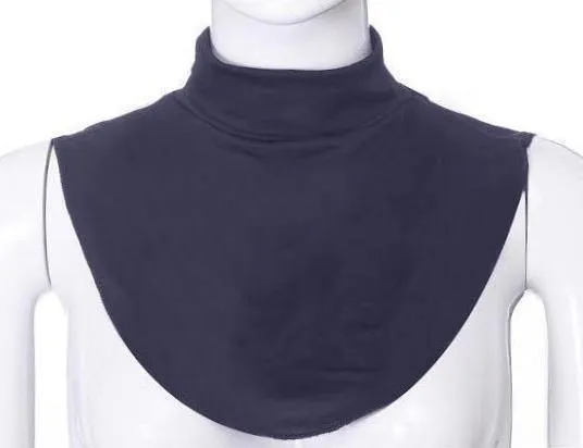 Luxurious Milk Silk Neck Cover - Navy