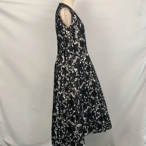 MiriWhitewith Black Lace Overlay Dress