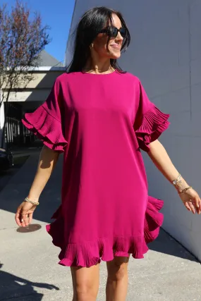 On The Boulevard Ruffle Dress