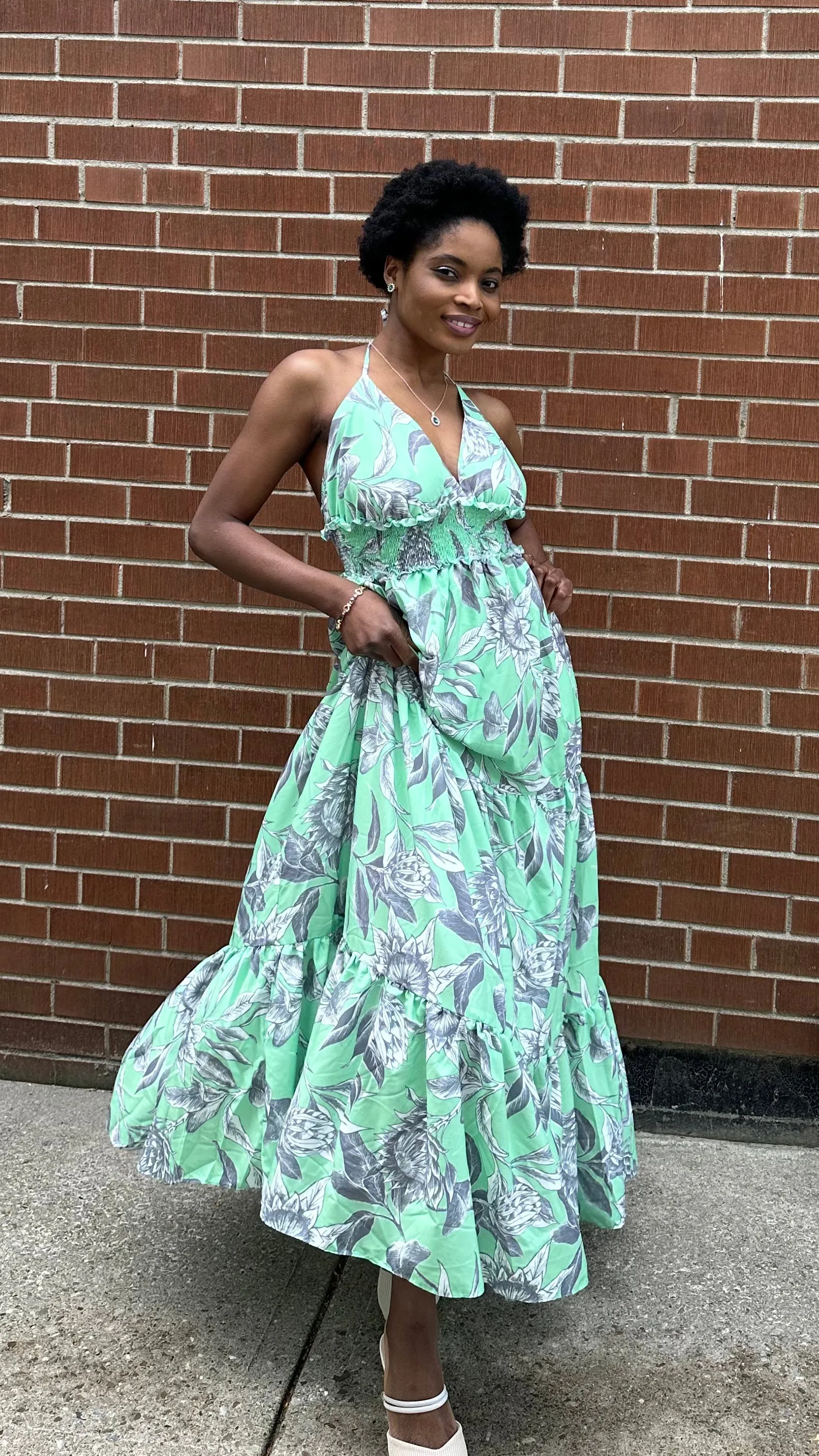 PRINTED LONG DRESS