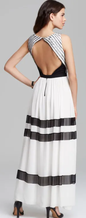 Rae Pleated Stripe Dress