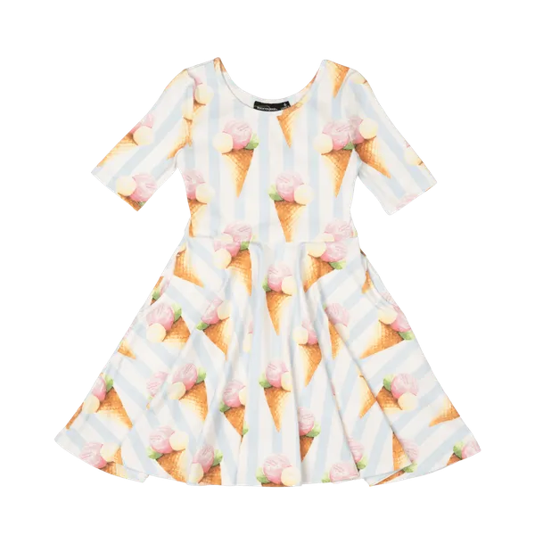 Enchanting Rock Your Baby Gelato Dreams Mabel Waisted Dress for Little Girls