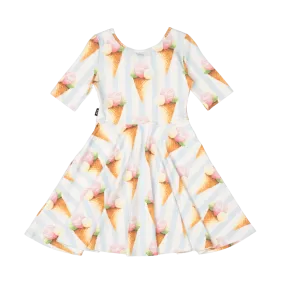 Enchanting Rock Your Baby Gelato Dreams Mabel Waisted Dress for Little Girls