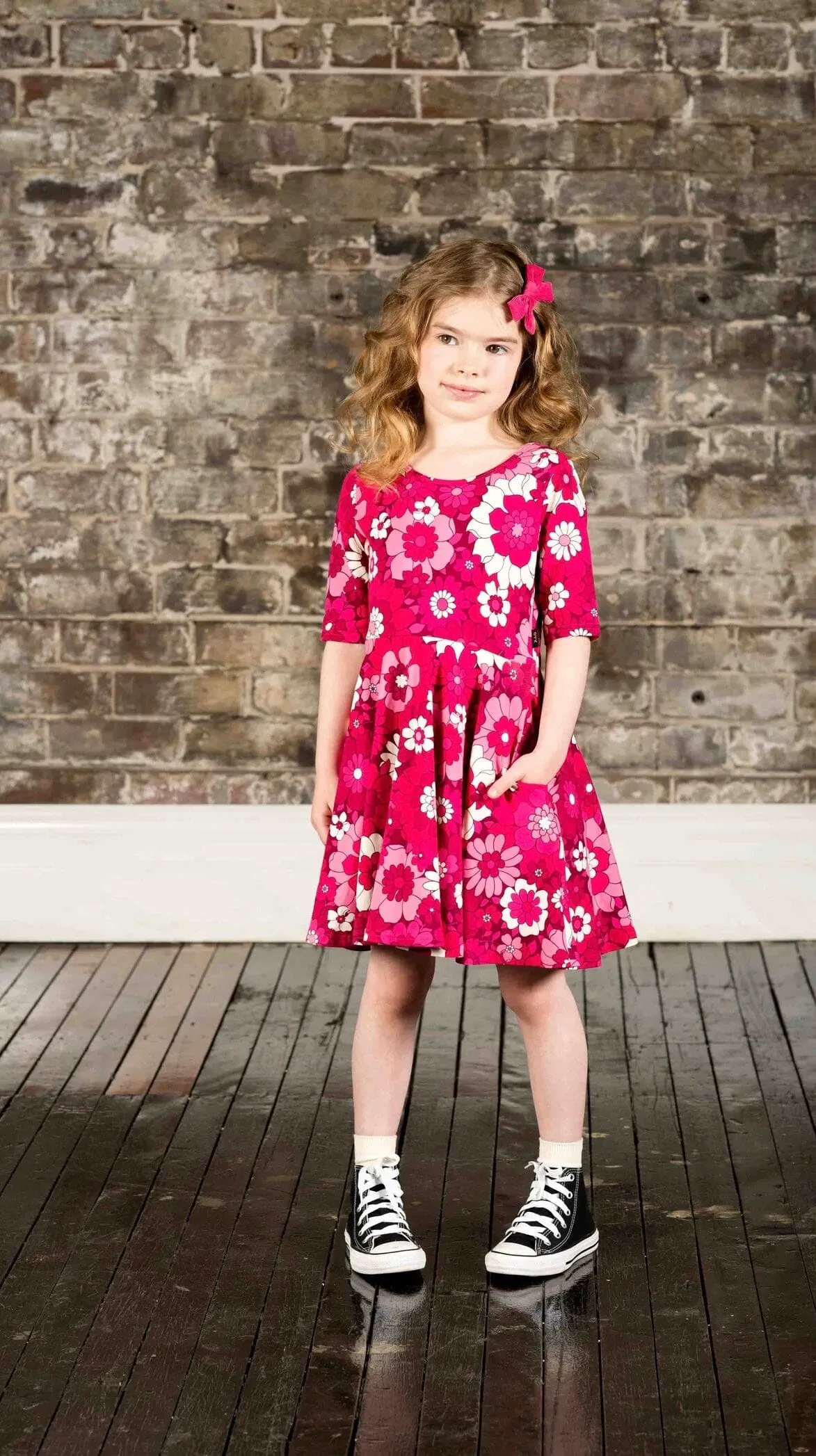 Rock Your Kid - ALOHA FUCHSIA WAISTED DRESS