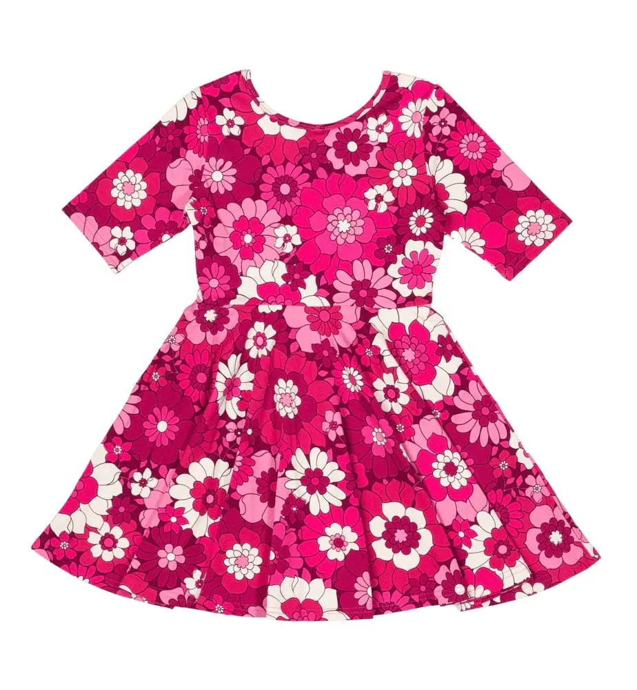 Rock Your Kid - ALOHA FUCHSIA WAISTED DRESS