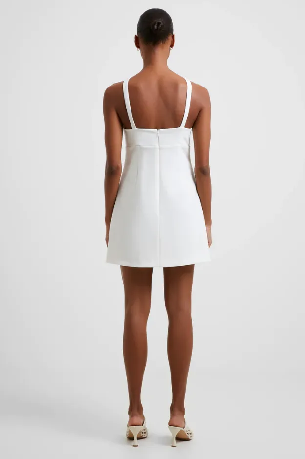 Summer White Whisper Ruth Crossover Neck Dress