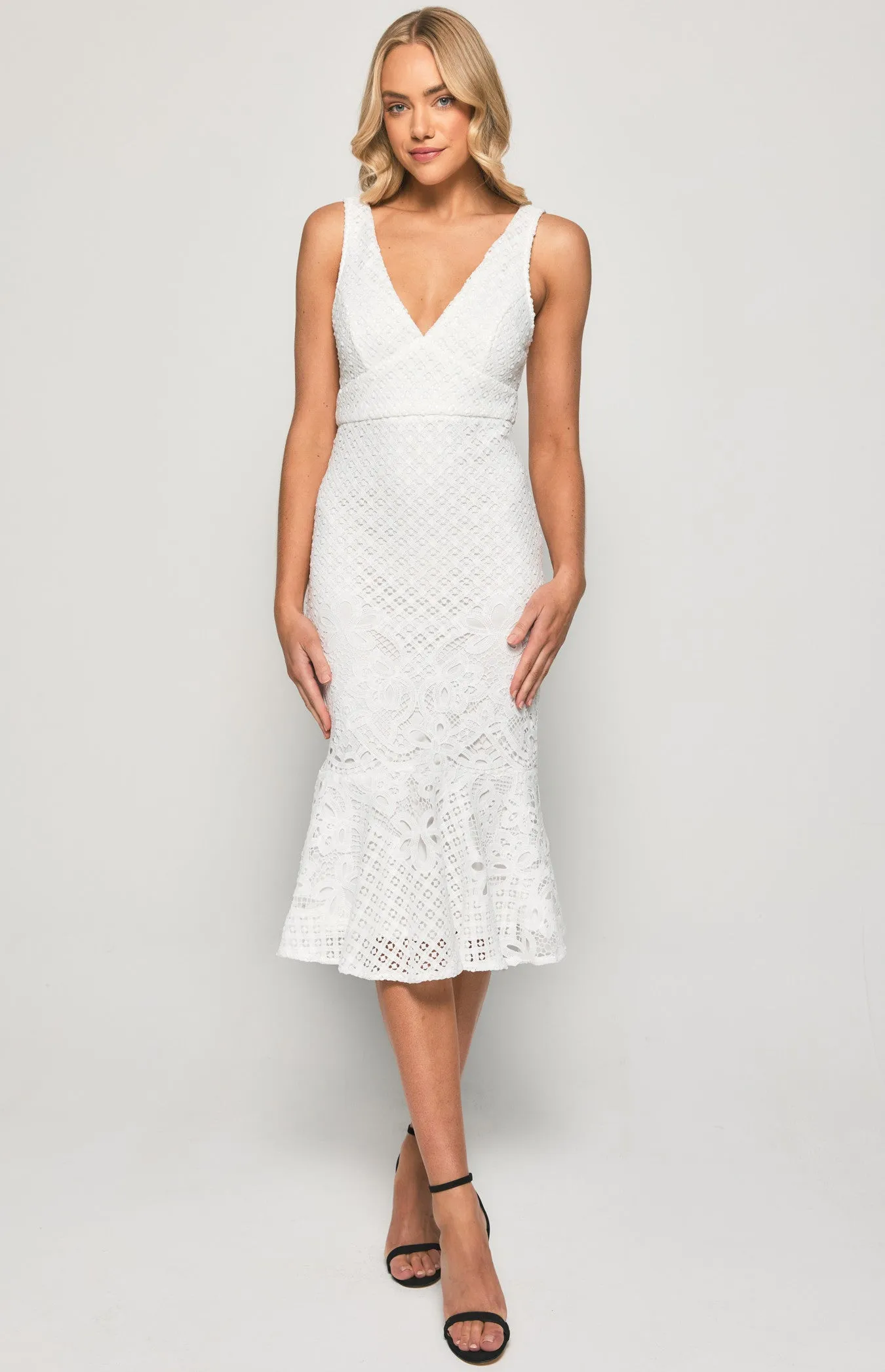 Verena Midi Dress - White