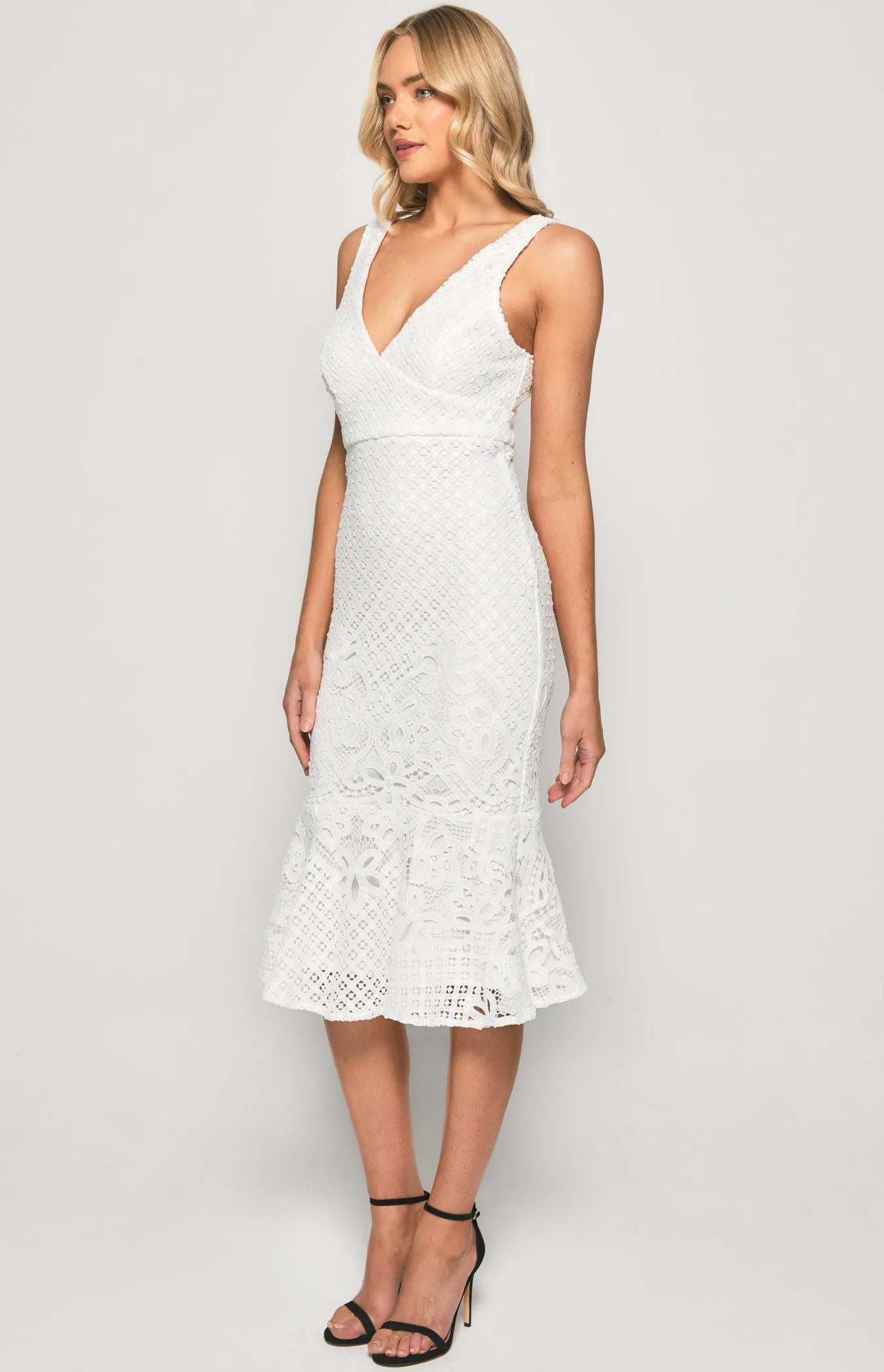 Verena Midi Dress - White