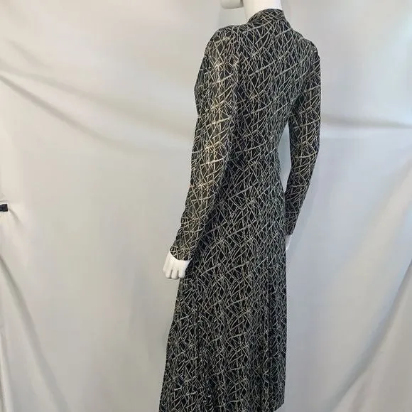 VivienneTam VTG black bamboo print mesh dress