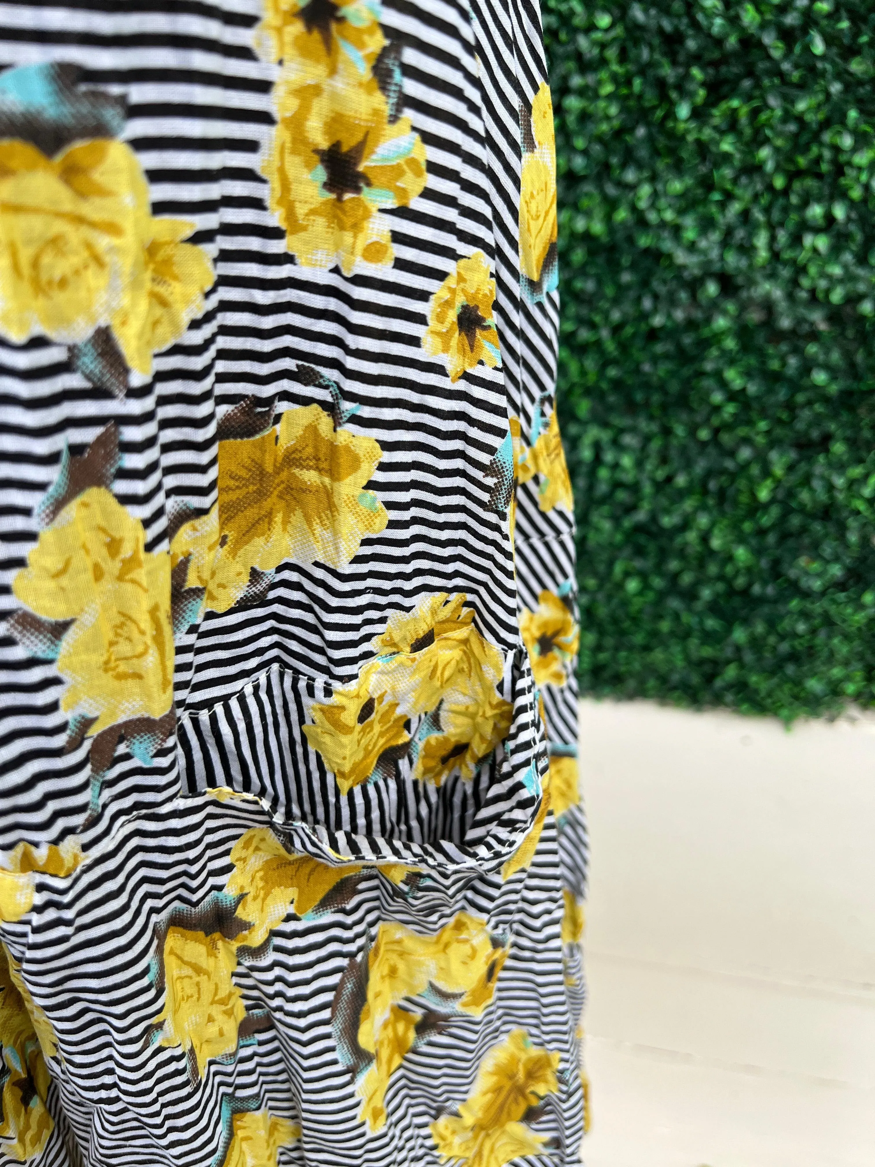 Yellow Rose Midi Dress